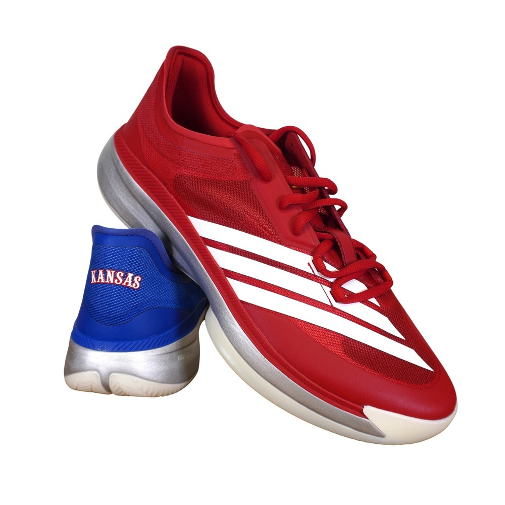 NEW Adidas Adizero Select 3.0 Basketball Shoes‎ Mens 15 Red Blue Kansas Jayhawks